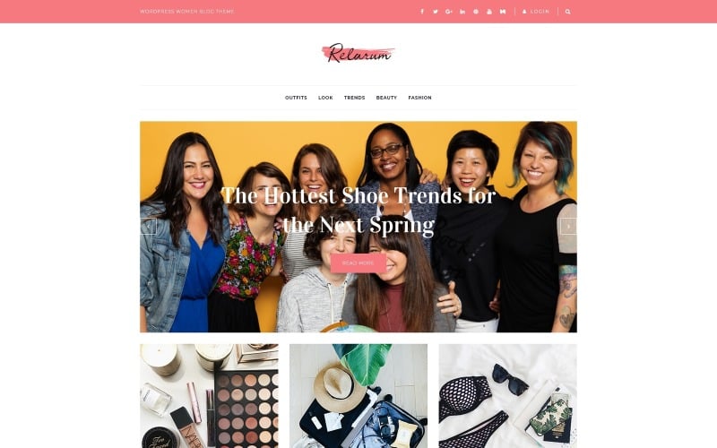 Relarum - Women Blog Multipurpose Classic WordPress Elementor Theme WordPress Theme