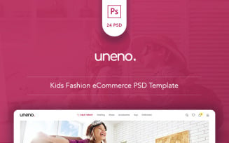 Uneno - Kids Fashion eCommerce PSD Template