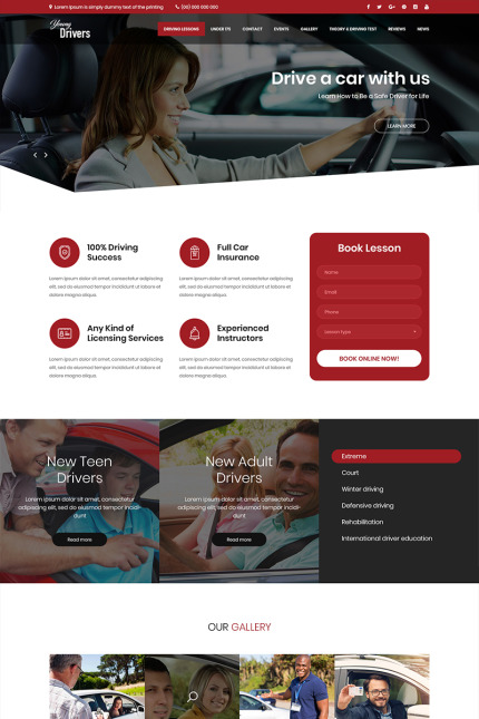 Template #81031 School Cars Webdesign Template - Logo template Preview