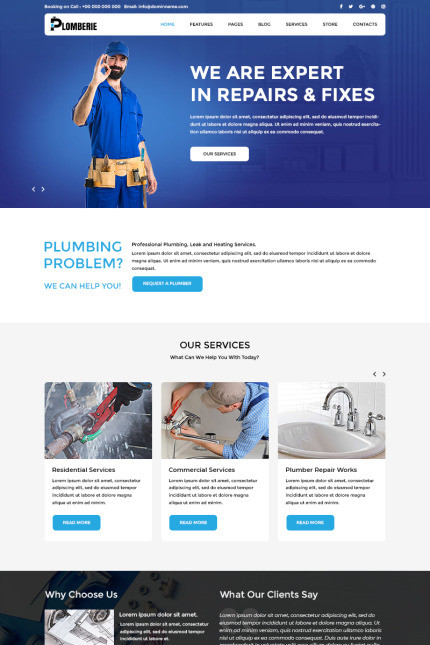 Template #81037 Plumber Theme Webdesign Template - Logo template Preview