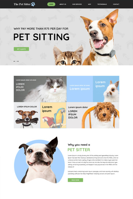 Template #81079 Dog Cat Webdesign Template - Logo template Preview