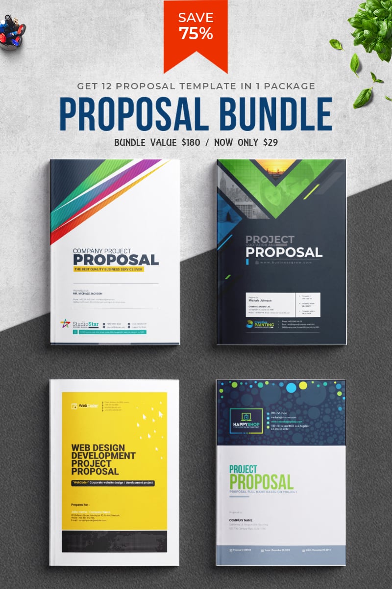 Plantilla De Identidad Corporativa "Proposal Template Big Bundle" #81098