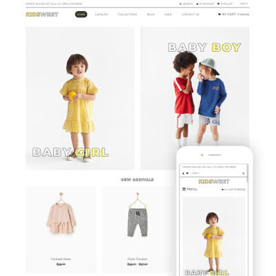 Responsives Shopify Theme für Babyshop 