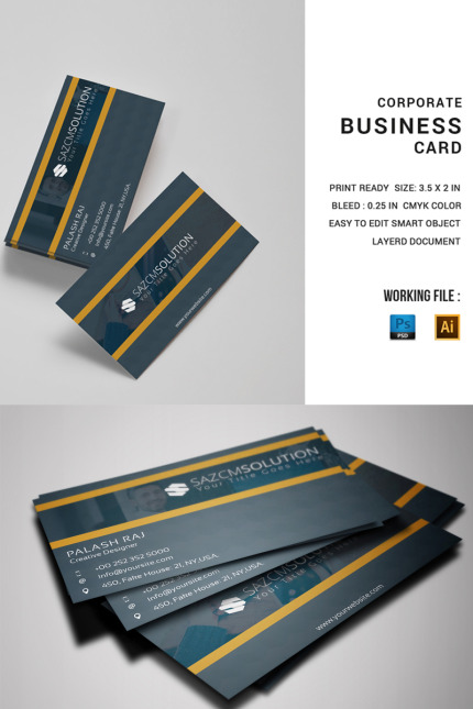 Template #81110 Card Visiting Webdesign Template - Logo template Preview