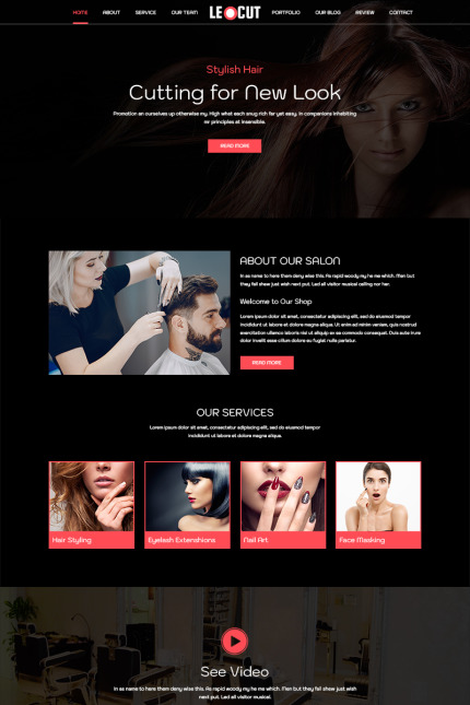 Template #81148 Hair Style Webdesign Template - Logo template Preview