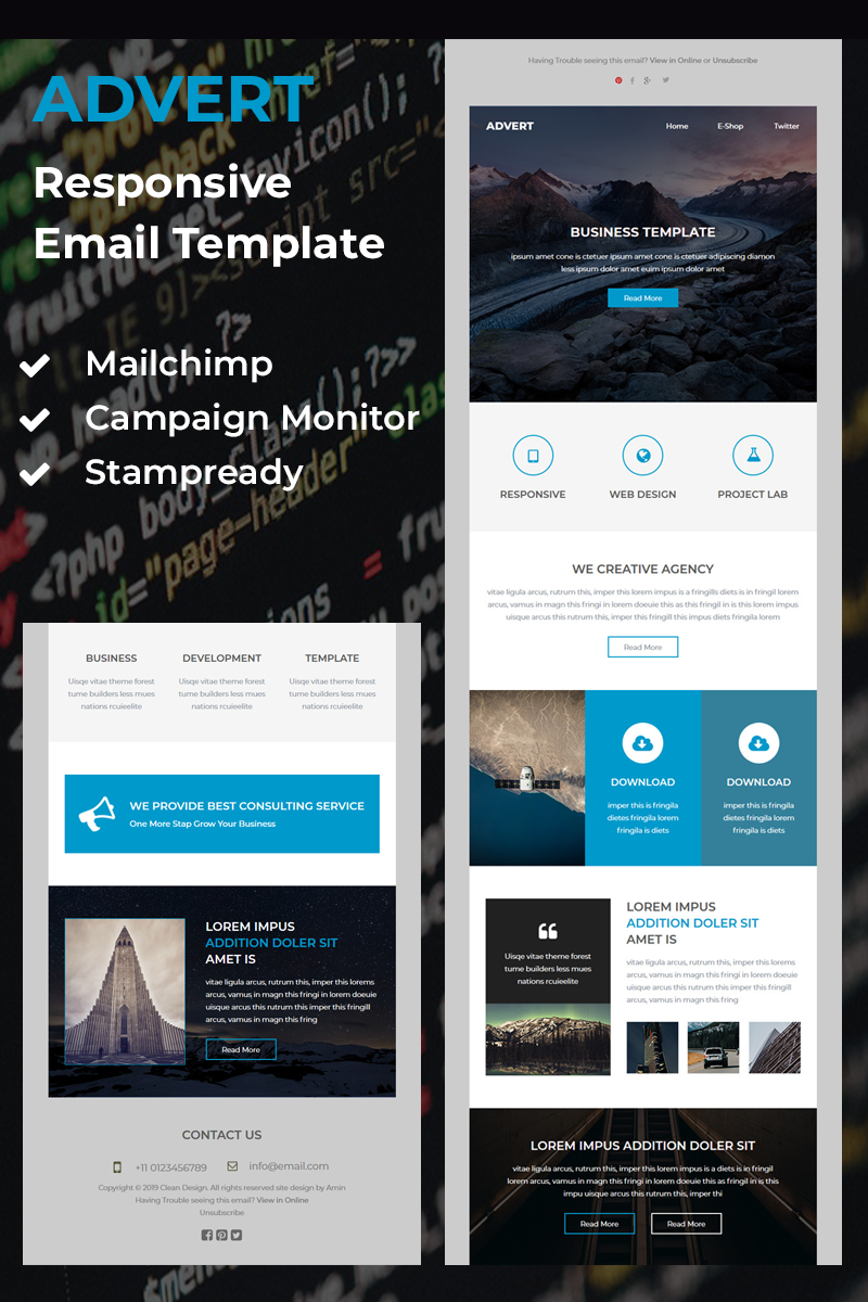 Advert - Responsive email template Newsletter Template
