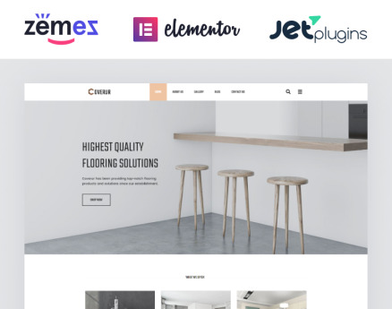 Coverur - Flooring Company Multipurpose Minimal Elementor WordPress Theme