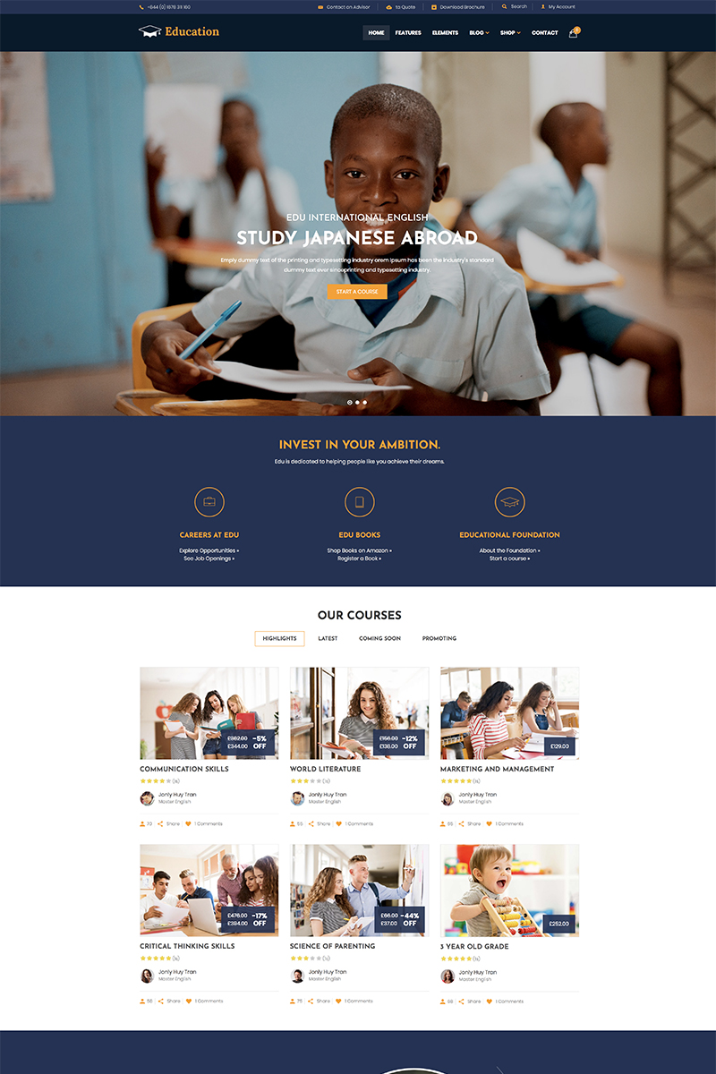 Education - WordPress Theme №81130 - скриншот
