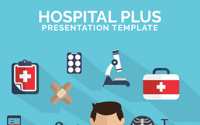 Hospital Plus PowerPoint template PowerPoint Template