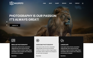 Wildpoto - Wildlife Photography PSD Template