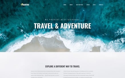 Mantro - Tourism One Page Modern Elementor WordPress Theme