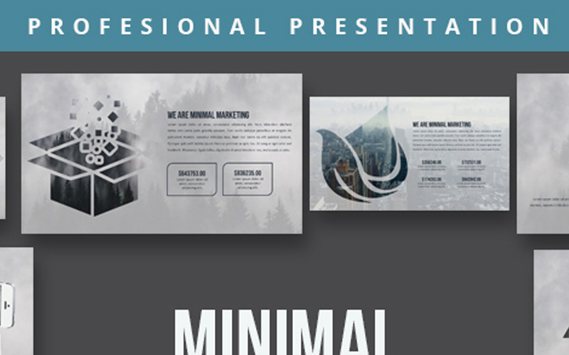 Minimal Marketing PowerPoint template PowerPoint Template