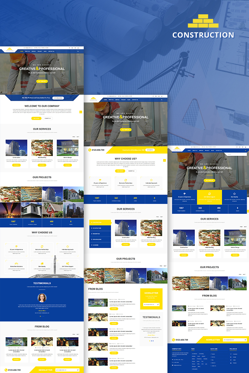 Modello Joomla Responsive #81254 "Construction & Building Business"