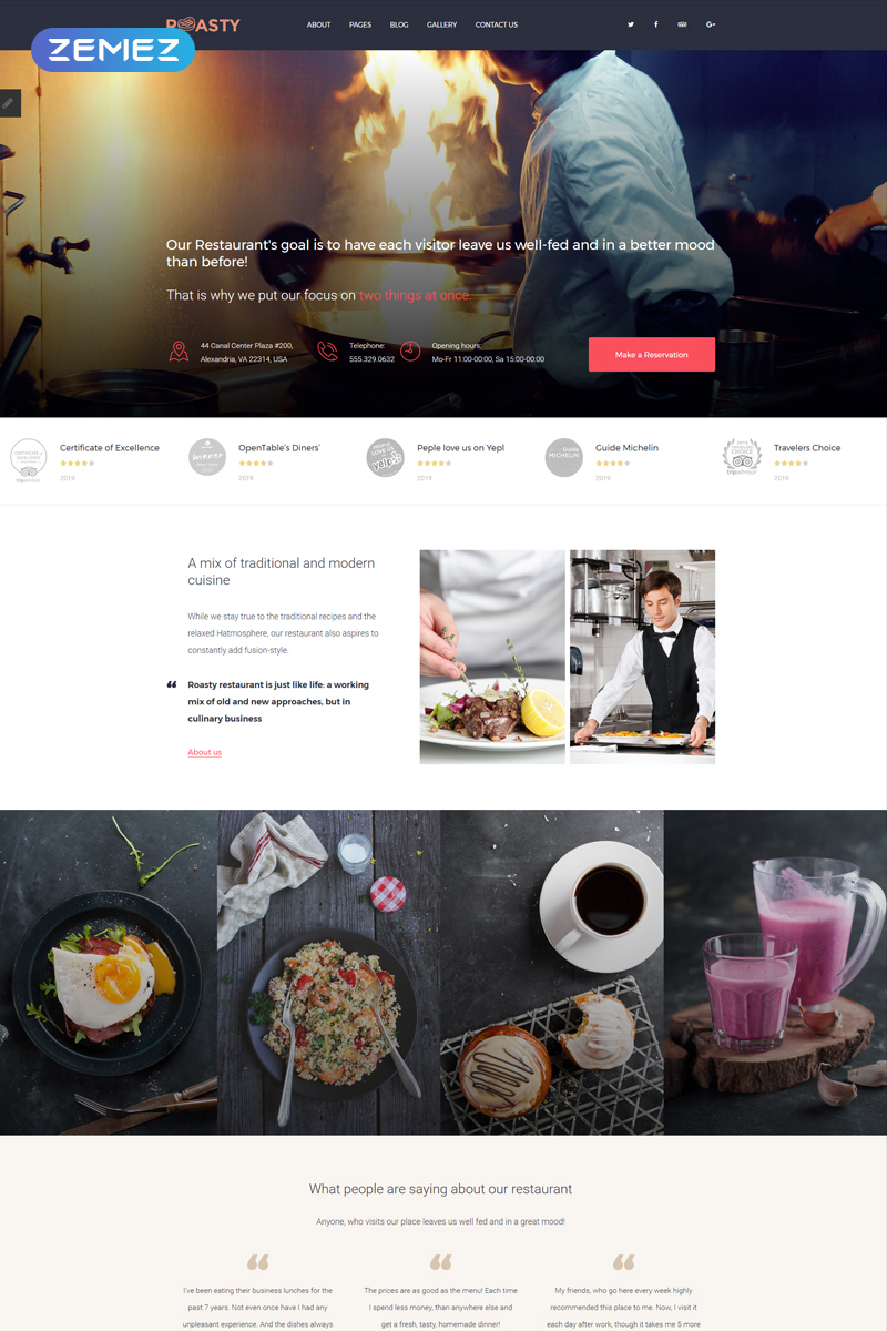 "Roasty - Steakhouse -Modern" thème Joomla adaptatif #81215