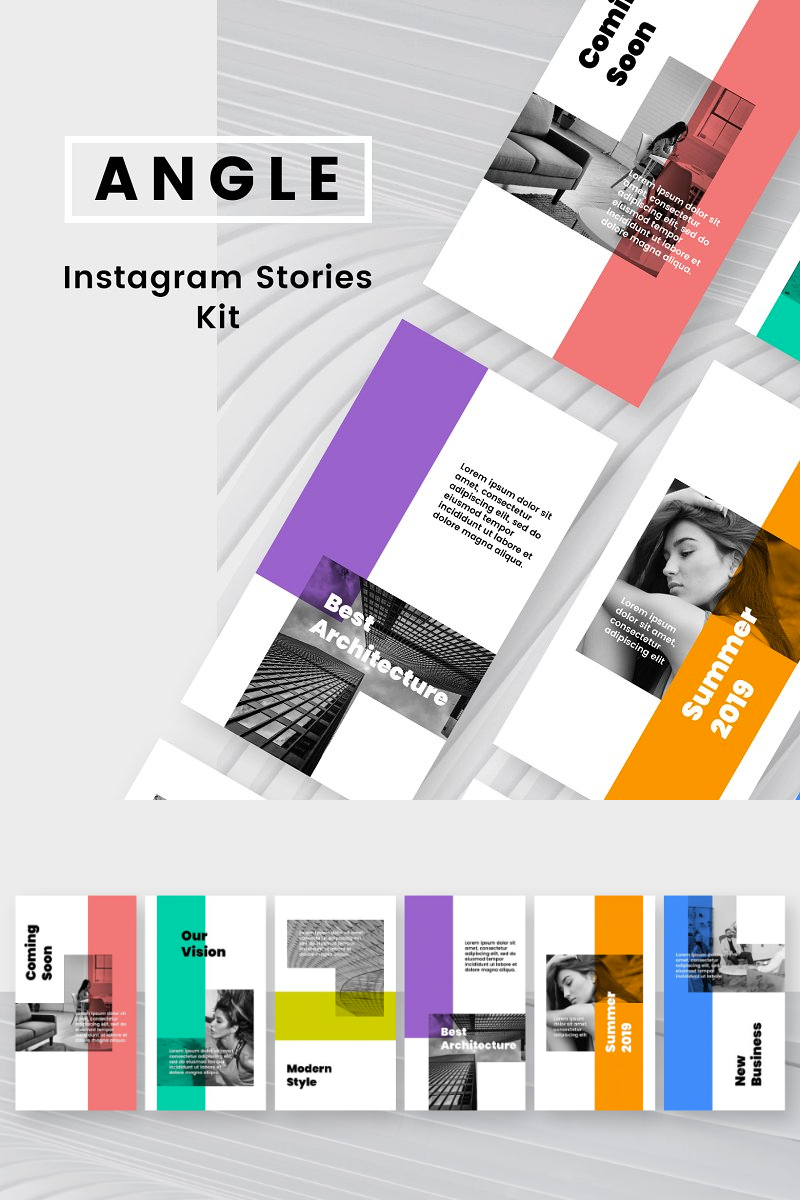 Angle Instagram Stories Kit Social Media Template