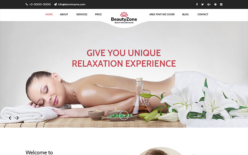 Beauty Zone - Beauty Spa PSD Template