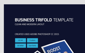 Business Trifold Design - Corporate Identity Template