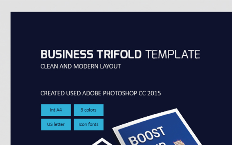 Business Trifold Design - Corporate Identity Template