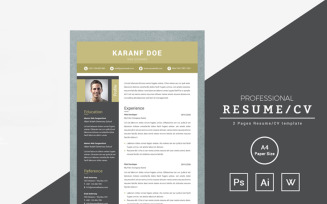 Karanf Doe Word Resume Template