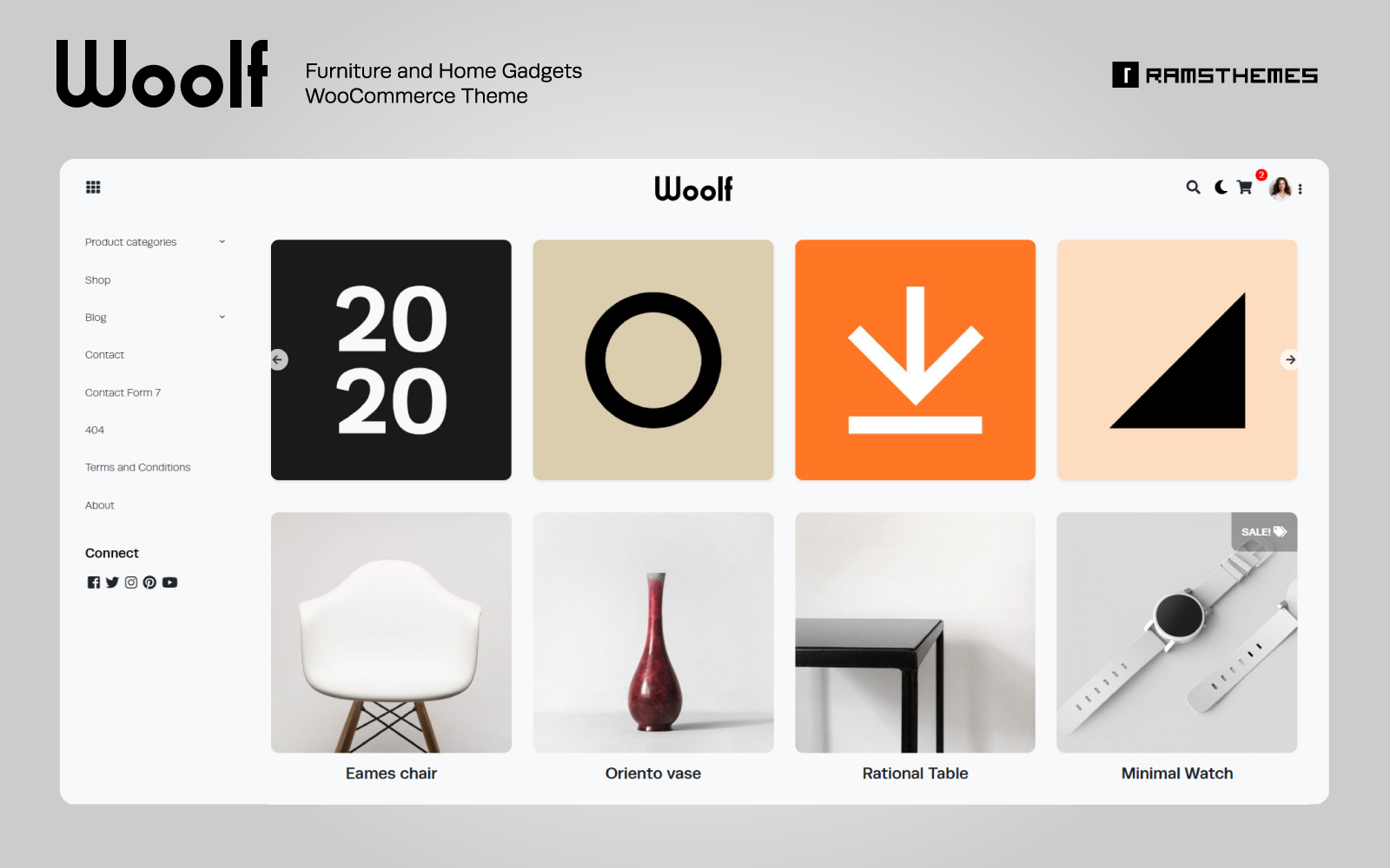 Responsywny motyw WooCommerce WOOLF - Furniture and Home Gadgets #81335