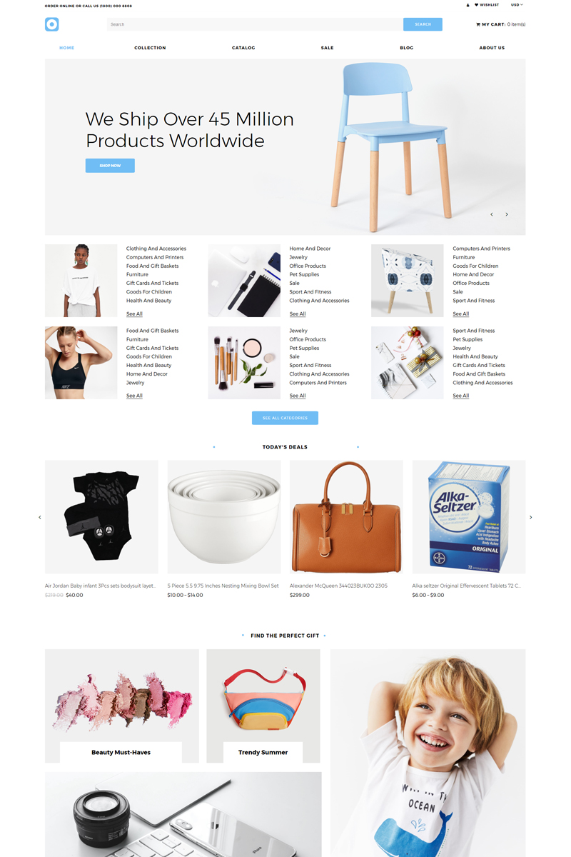 Shopify Theme namens "Shoprom - Wholesale Store Clean" #81338 - Screenshot