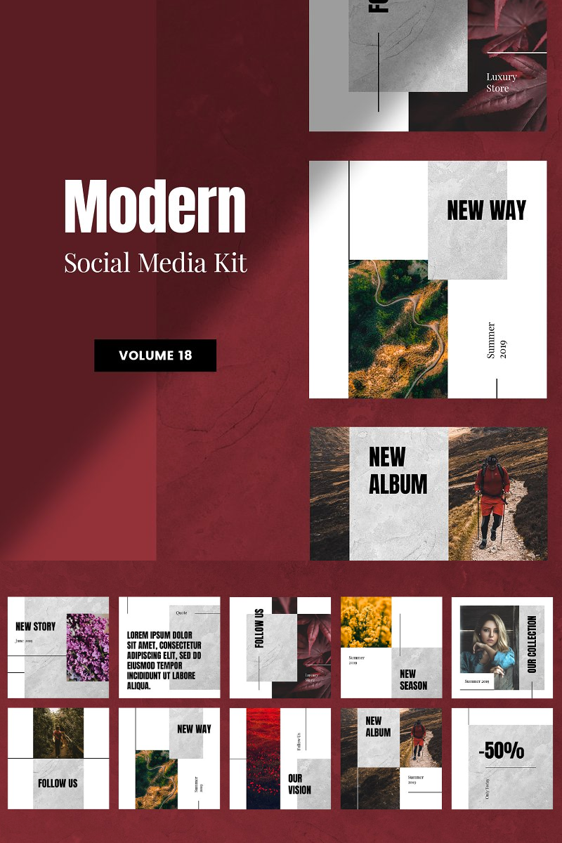 Modern  Kit (Vol. 18) Social Media Template