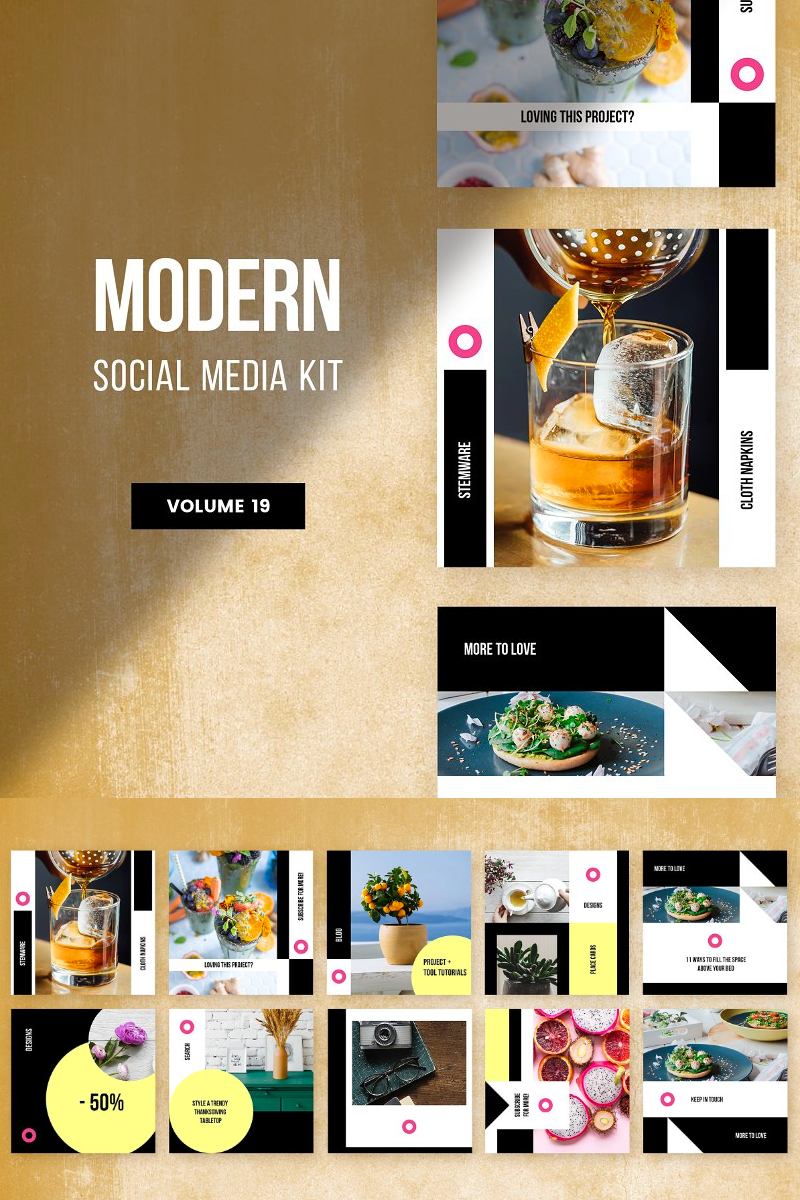 Download Modern Social Media Kit (Vol. 19) Social Media #81448