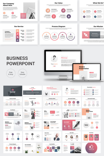 Template #81514 Powerpoint Business Webdesign Template - Logo template Preview