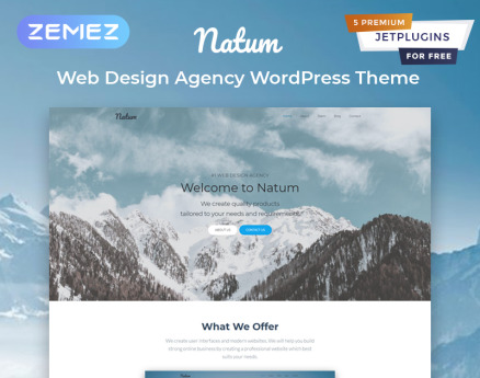 Natum - Web Design Multipurpose Modern Elementor WordPress Theme