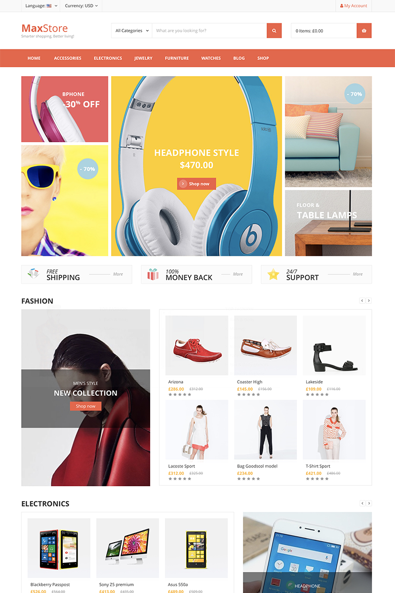 WooCommerce Theme namens "Max Store" #81511