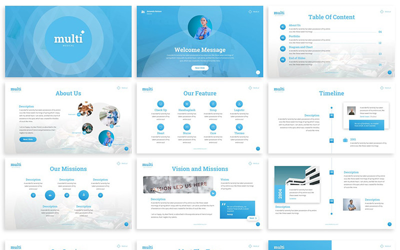 MultiMedical - Presentation PowerPoint template PowerPoint Template
