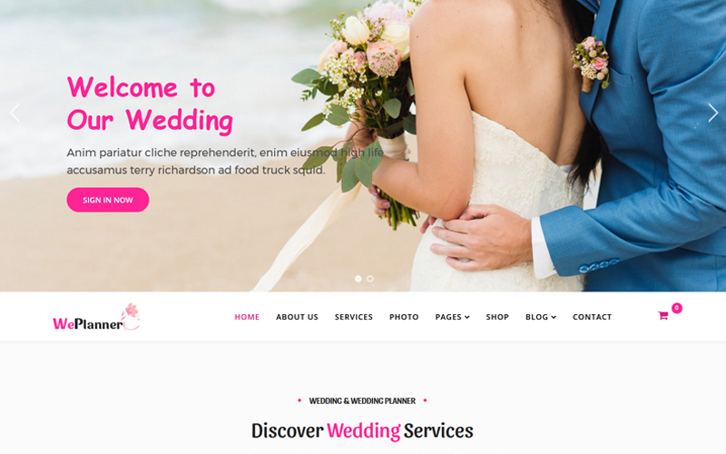 Wedding & Wedding Planner Joomla Template