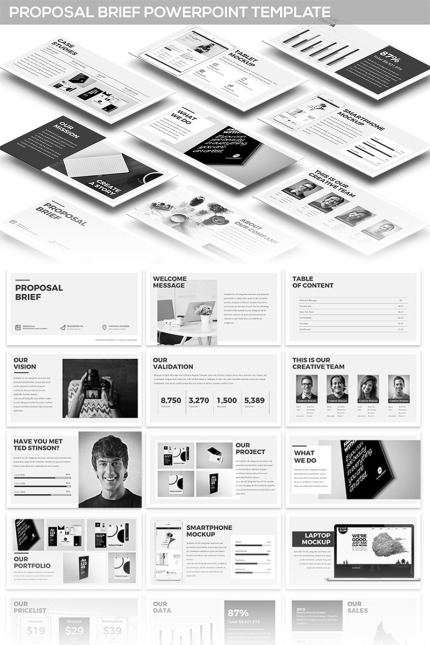 Template #81758 Black White Webdesign Template - Logo template Preview