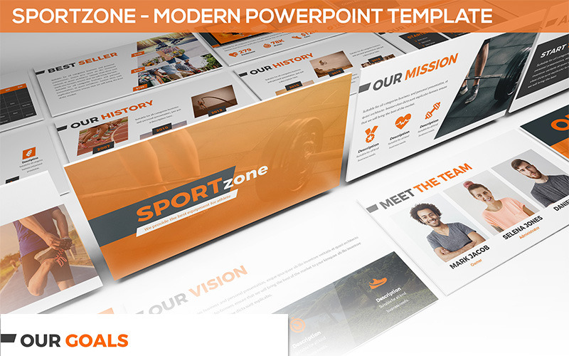 Sportzone - Modern PowerPoint template PowerPoint Template