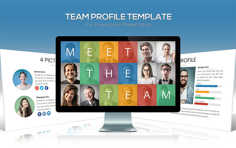 Team Profile PowerPoint template PowerPoint Template