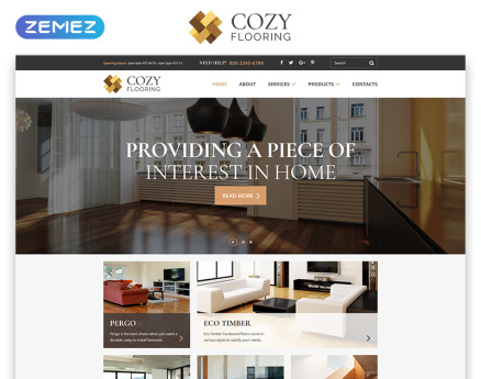 COZY - Flooring Materials Responsive Modern HTML Website Template