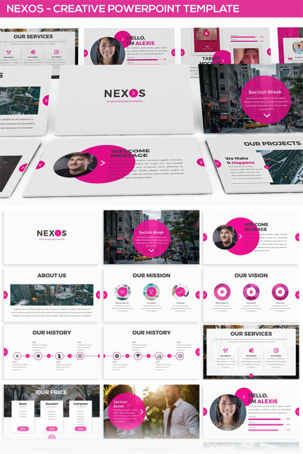 Template #81821 Creative Pink Webdesign Template - Logo template Preview