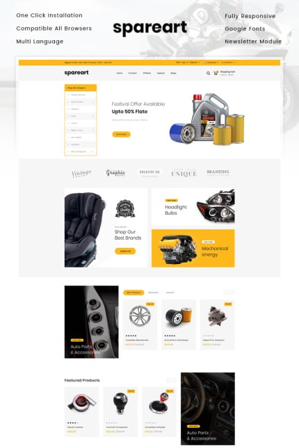 Template #81823 Automobile Parts Webdesign Template - Logo template Preview