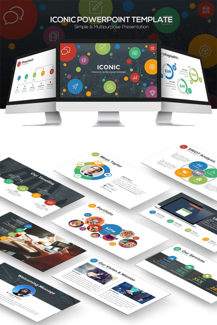 Template #81863 Powerpoint Presentation Webdesign Template - Logo template Preview