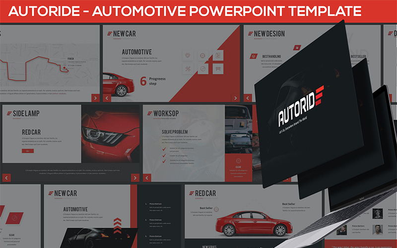 Autoride - Automotive Presentation PowerPoint template PowerPoint Template