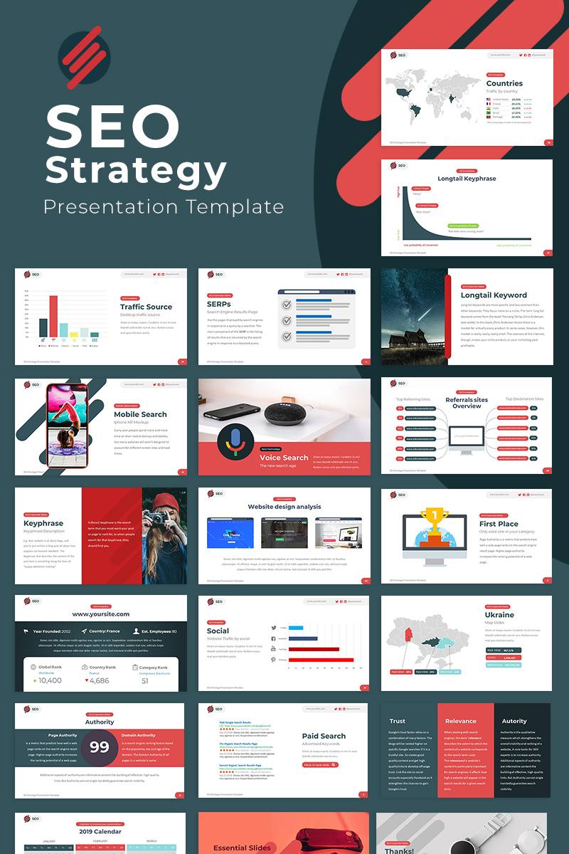 Premium SEO Strategy Google Slides #81822