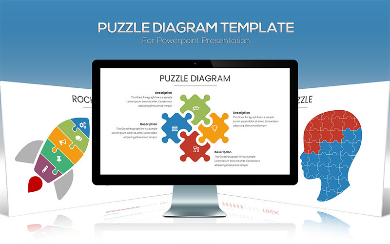 Puzzle Diagram PowerPoint template PowerPoint Template