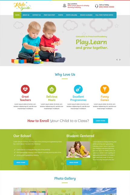 Template #81913 Kindergarten Primary Webdesign Template - Logo template Preview