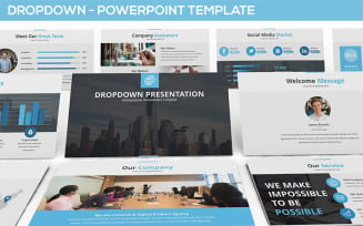 Dropdown Presentation PowerPoint template
