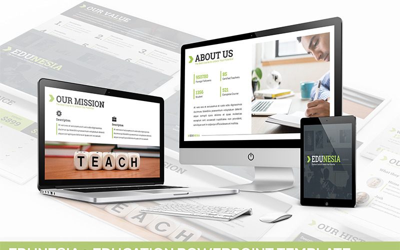 Edunesia - Education PowerPoint template PowerPoint Template