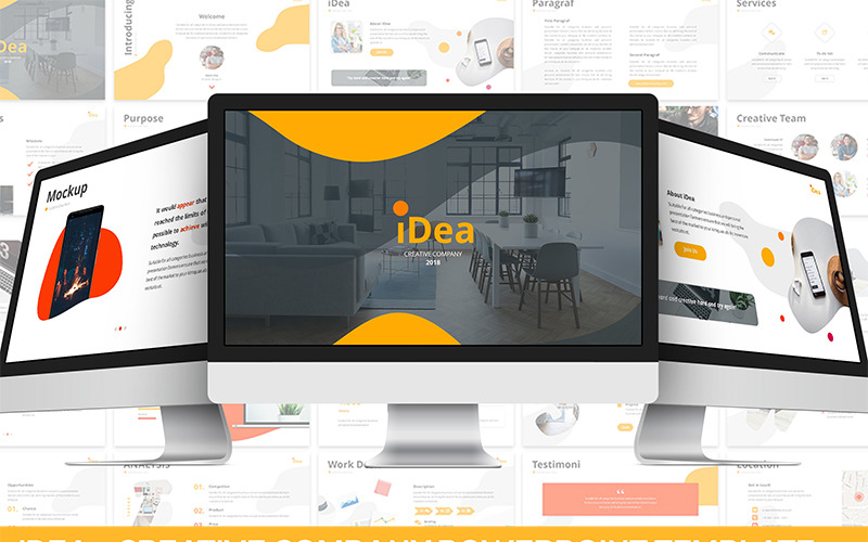 iDea - Creative Company PowerPoint template PowerPoint Template