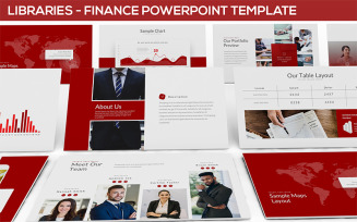 Libraries - Finance PowerPoint template