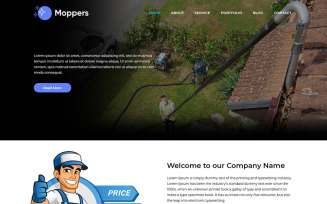 Moppers - Cleaning Company PSD Template