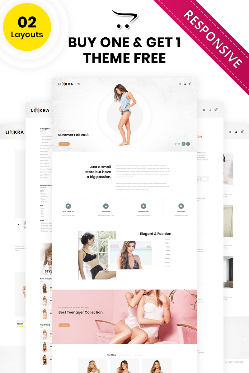 Responsive Linkara - The Clothing Store Opencart #81940