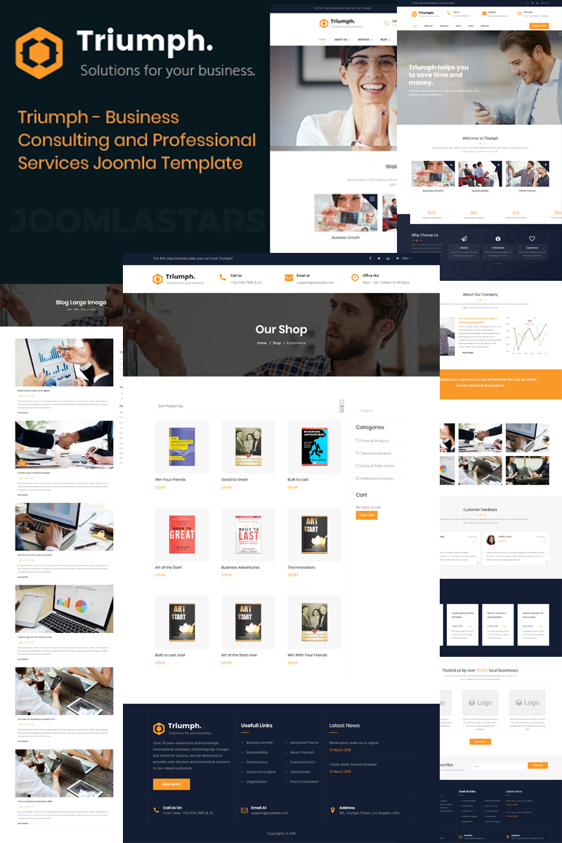 Responsywny szablon Joomla Triumph - Consulting and Professional #81931